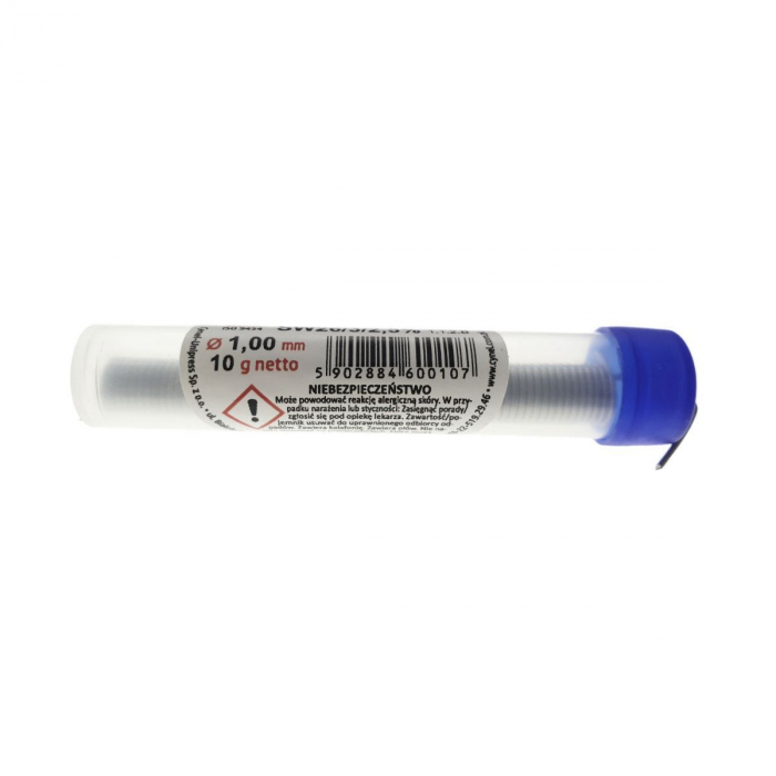 Aliaj de lipit, fludor, din cositor, fir,1mm grosime, tub 10g [4]