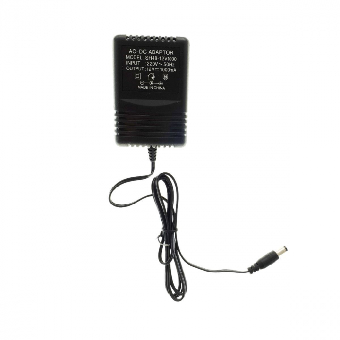 Alimentator EU SH48,12V,1A, conector 5.5mmx2.1mm, cablu 120cm, negru [3]