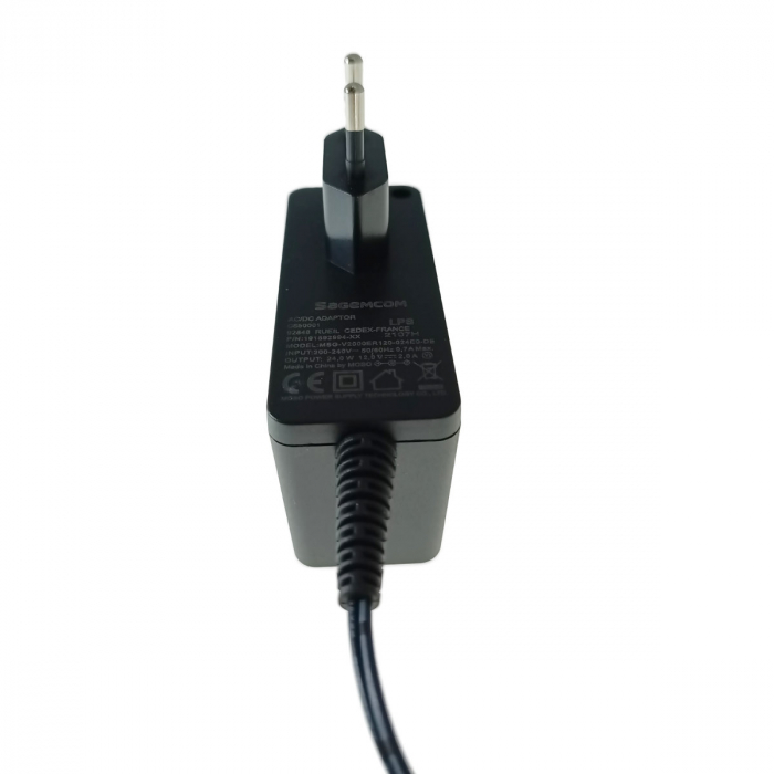 Alimentator stabilizat de 12V, 2000mA, Sagemcom MSG-V2000, cablu de 180cm si mufa tip Barrel, negru [5]