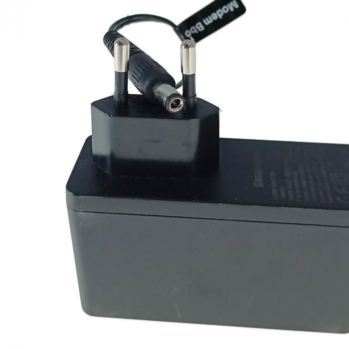 Alimentator stabilizat de 12V, 2000mA, Sagemcom MSG-V2000, cablu de 180cm si mufa tip Barrel, negru [4]