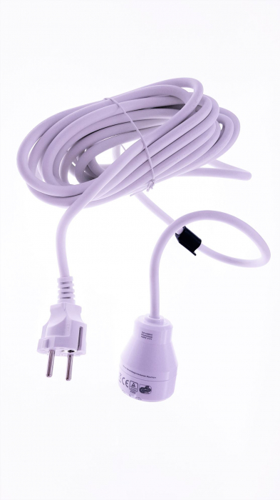 Cablu Prelungitor Allocacoc 5m, Alb - 3680W Max, EUPE5M | Cu Buton ON/OFF prin Rotire [2]