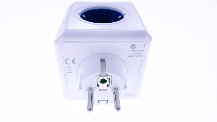 Allocacoc-Fisa sub forma de cub, 4 prize Schuko si 2xUSB albastru [4]