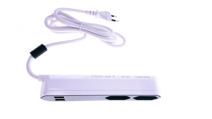 Allocacoc-Prelungitor 2 prize  EU+2 USB, 2.1A, 1.5m [2]