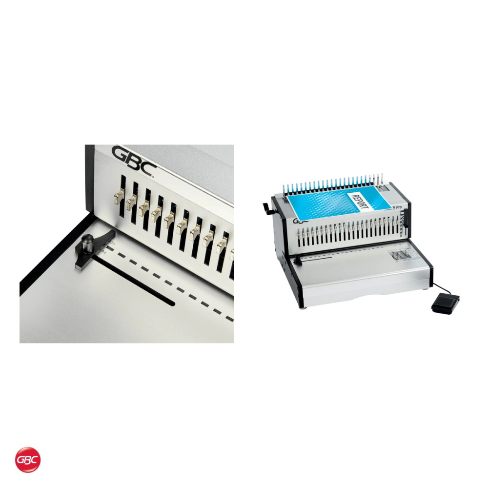 Aparat de indosariat electric GBC CombBind CB30E Pro cu inele de plastic, leaga 500 coli, perforeaza 30 coli, perforare cu pedala, carcasa metalica [5]