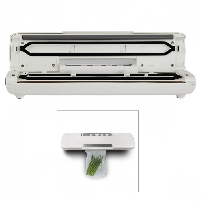 Aparat de vidat si sigilat, 110W, 3L/min, latime maxima de etansare 300mm, vidare umeda/uscata/soft, cutter si 10 pungi incluse, ES-96523, uz alimentar si general [4]