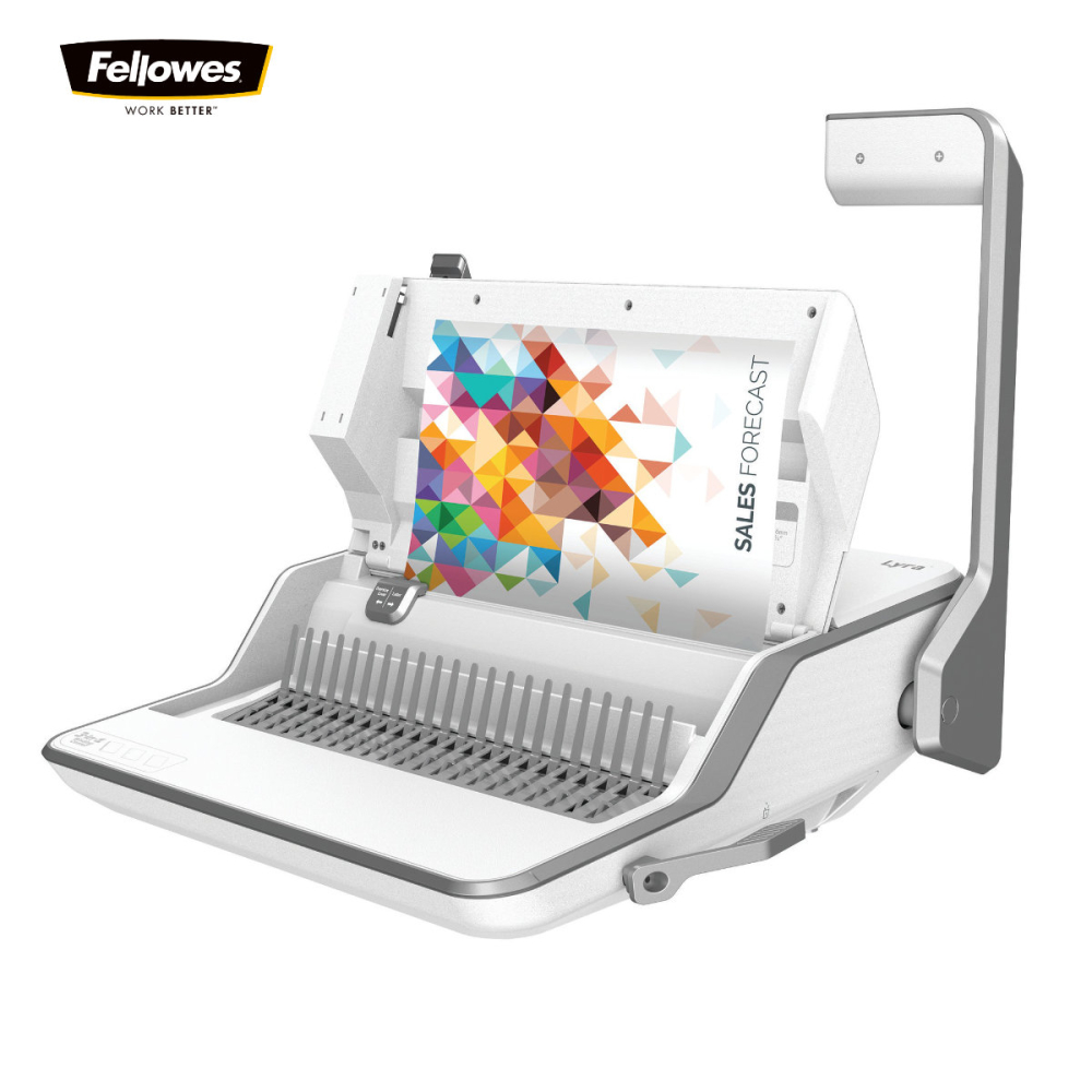 Aparat indosariat 3 in 1, Fellowes Lyra, cu inele din plastic, diametru maxim spirala 38 mm, capacitate indosariere 300 foi, perforare 20 coli, pentru birou si acasa [6]