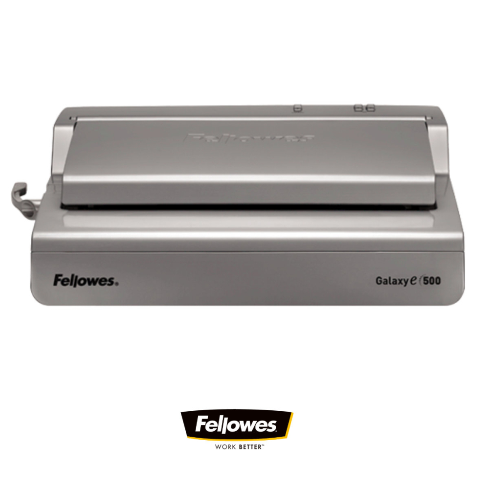 Aparat indosariat electric, Fellowes Galaxy-E 500, cu inele din plastic, diametru maxim spirala 50 mm, capacitate indosariere 500 foi, perforare 28 coli, pentru birou si arhivare intensiva [7]