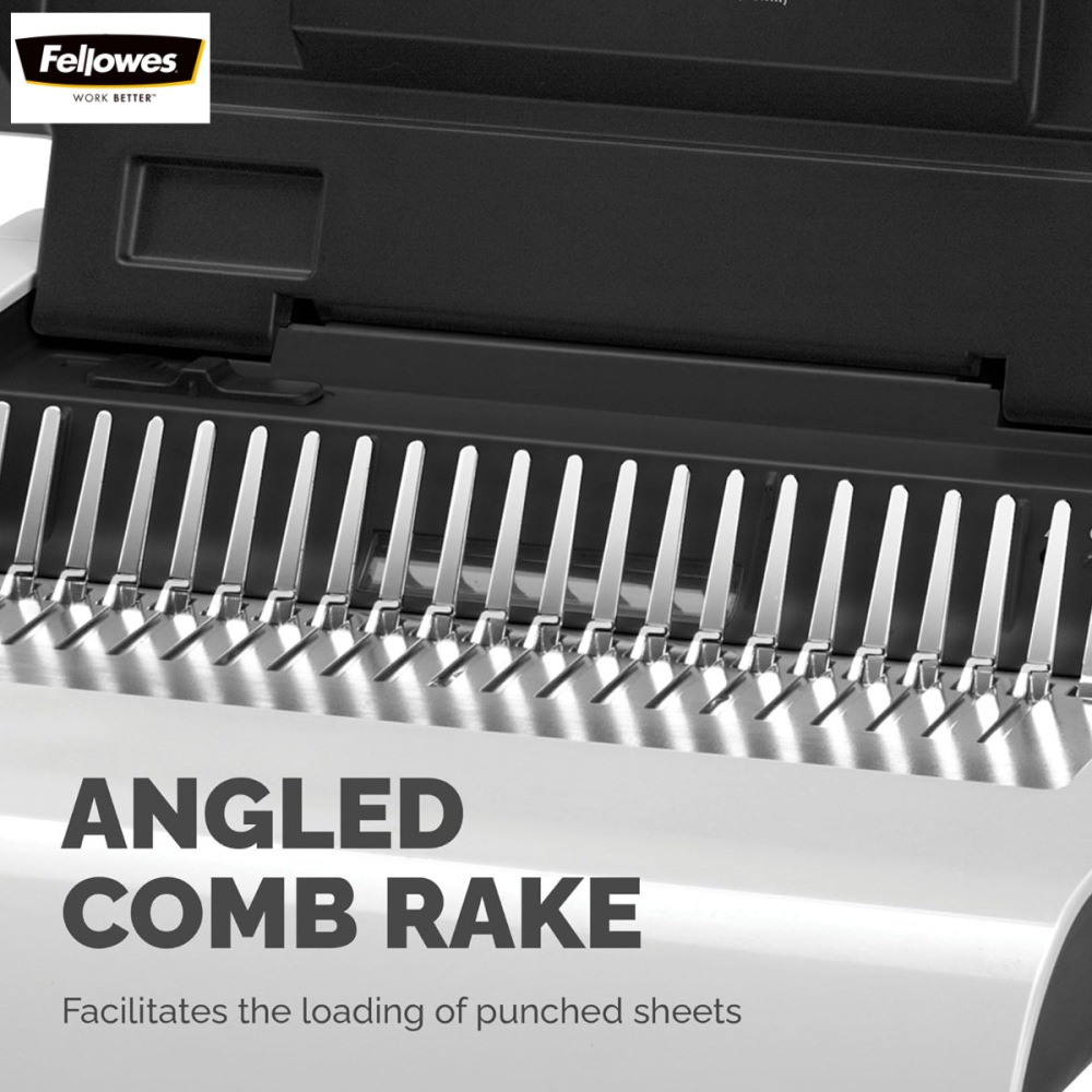 Aparat indosariat electric, Fellowes Pulsar-E 300, cu inele din plastic, diametru maxim spirala 38 mm, capacitate indosariere 300 foi, perforare 20 coli, pentru birou si arhivare [4]