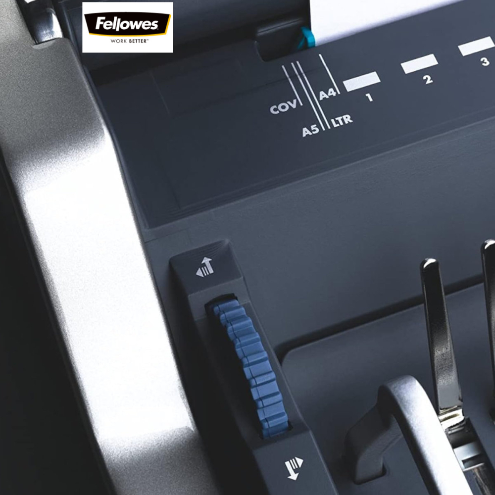 Aparat indosariat manual, Fellowes Galaxy 500, cu inele din plastic, diametru maxim spirala 50 mm, capacitate indosariere 500 foi, perforare 28 coli, pentru birou si arhivare intensiva [4]