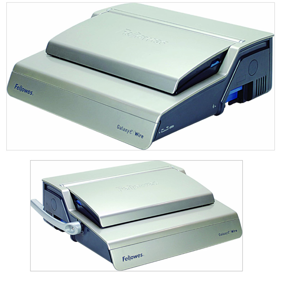 Aparat indosariat manual, Fellowes Galaxy Wire, cu inele metalice, diametru maxim spirala 14 mm, capacitate indosariere 130 foi, perforare 20 coli, pentru birou si arhivare [6]