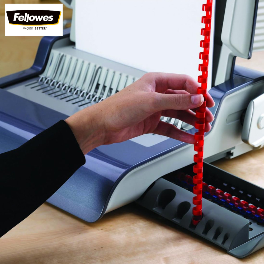 Aparat indosariat manual, Fellowes Quasar 500, cu inele din plastic, diametru maxim spirala 50 mm, capacitate indosariere 500 foi, perforare 25 coli, pentru birou si arhivare intensiva [4]