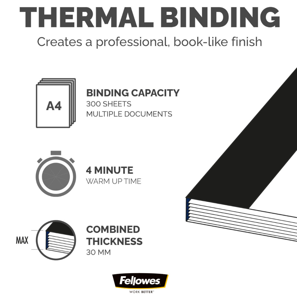 Aparat indosariat termic, Fellowes Helios 30, cu legare termica, grosime maxima document 30 mm, capacitate indosariere 300 foi, pentru birou si arhivare [4]