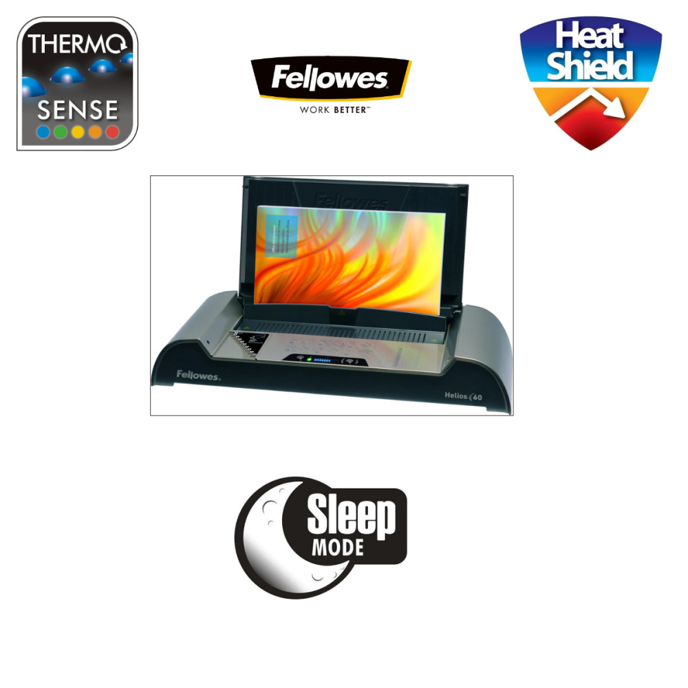 Aparat indosariat termic, Fellowes Helios 60, cu legare termica si TermoSense, grosime maxima document 60 mm, capacitate indosariere 600 foi, pentru birou si arhivare profesionala [5]