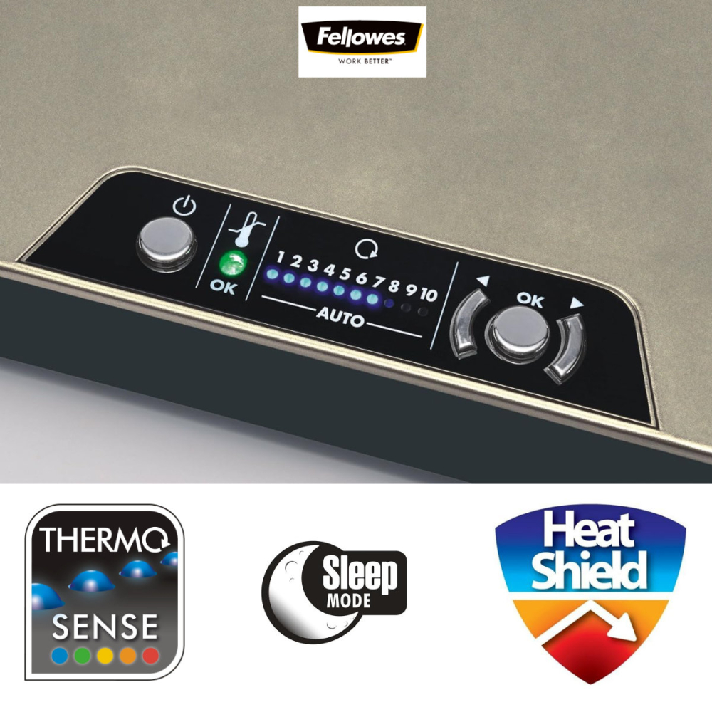 Aparat indosariat termic, Fellowes Helios 60, cu legare termica si TermoSense, grosime maxima document 60 mm, capacitate indosariere 600 foi, pentru birou si arhivare profesionala [4]