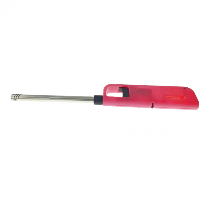 Aprinzator cu gaz, cu buton reglare flacara si sistem de blocare, 268x35x16mm, roz [2]