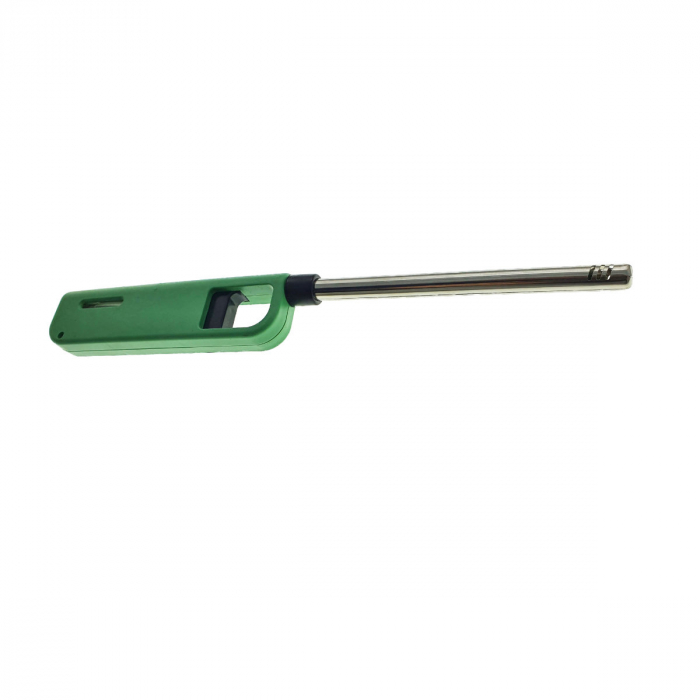 Aprinzator cu gaz, cu buton reglare flacara si sistem de blocare, 268x35x16mm, verde [2]