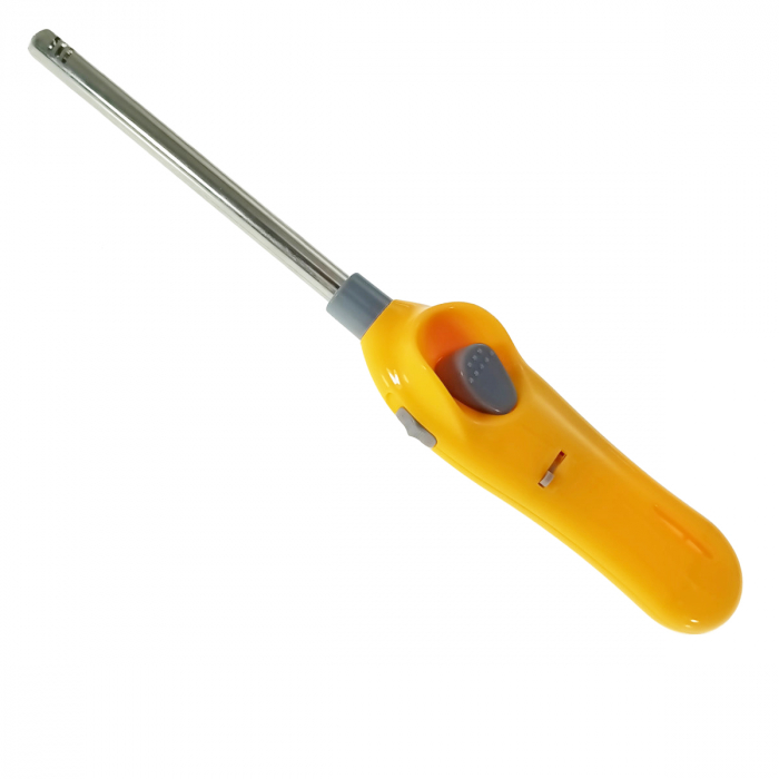 Aprinzator cu gaz, FE-40797, cu reglare flacara si sistem de blocare, reincarcabil, galben [2]