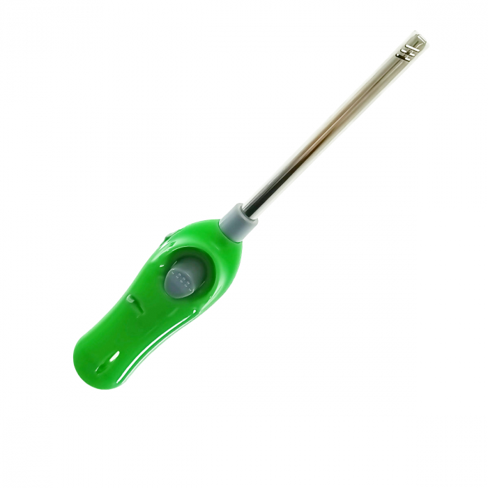 Aprinzator cu gaz, FE-40797, cu reglare flacara si sistem de blocare, reincarcabil, verde [2]