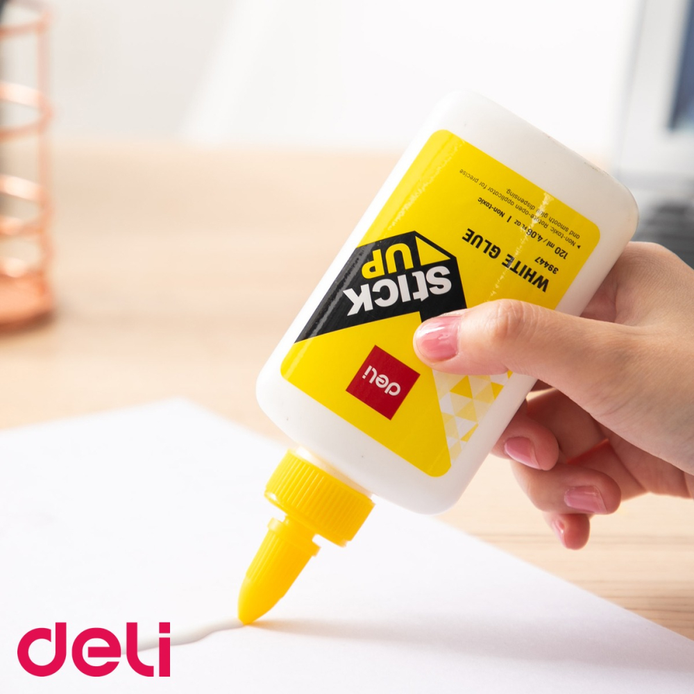Aracet Deli 80ml, tub plastic cu varf subtire, adeziv alb non toxic, pentru aplicatii creative [4]