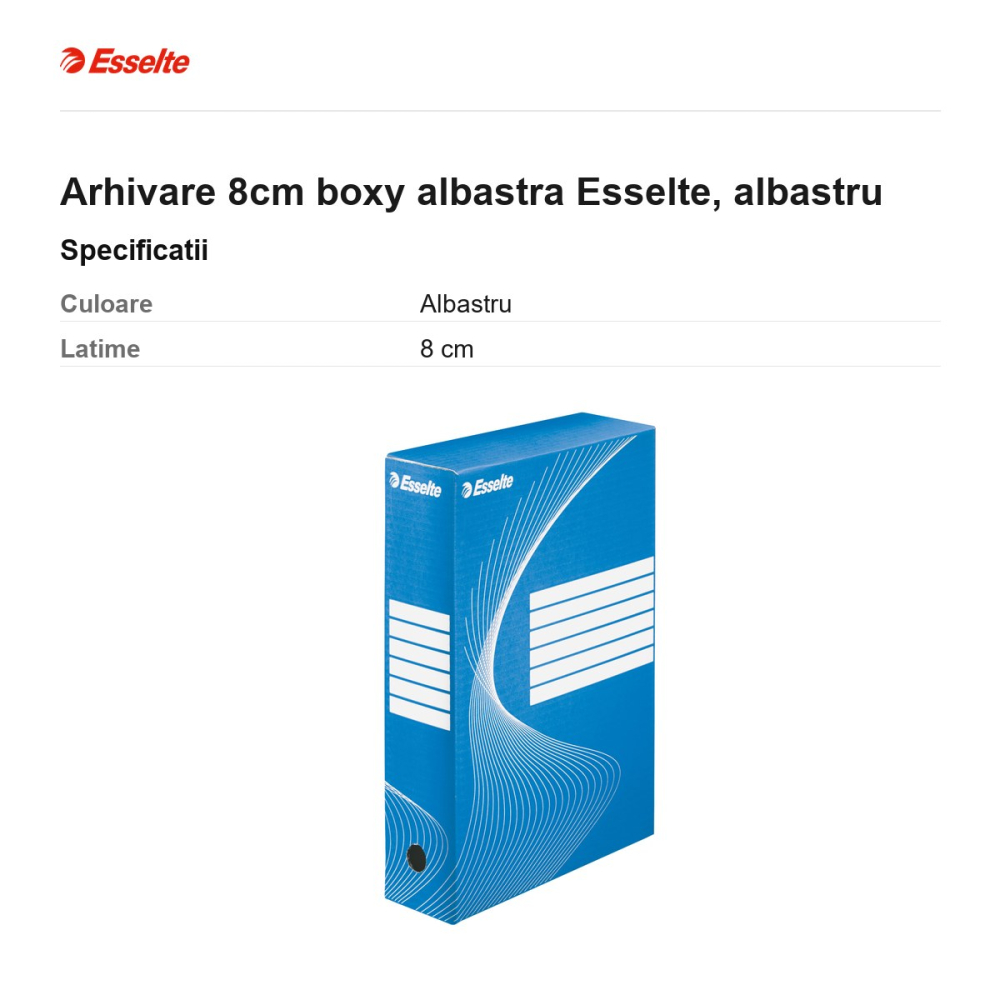 Arhivare 8cm boxy albastra Esselte, albastru [3]