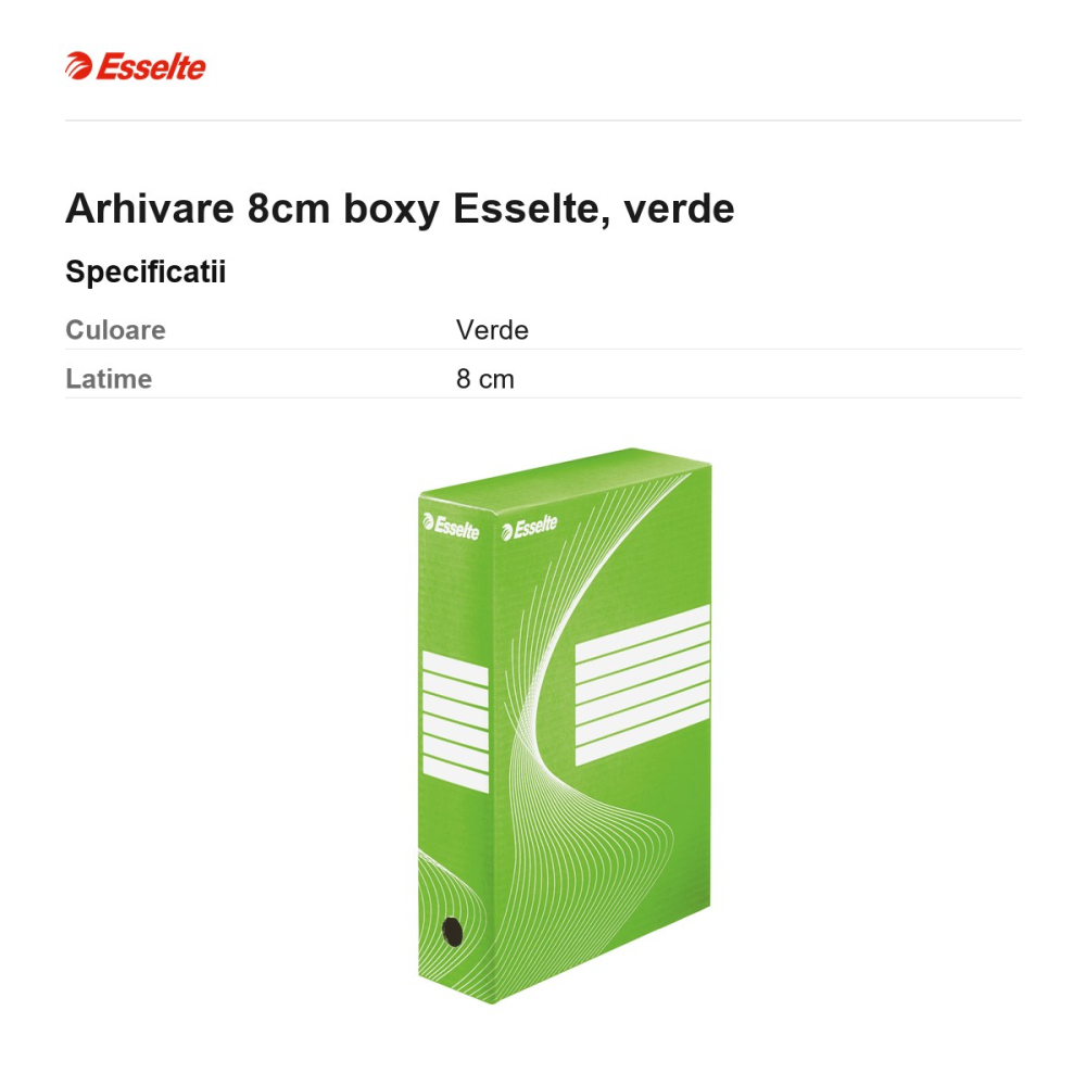 Arhivare 8cm boxy Esselte, verde [3]