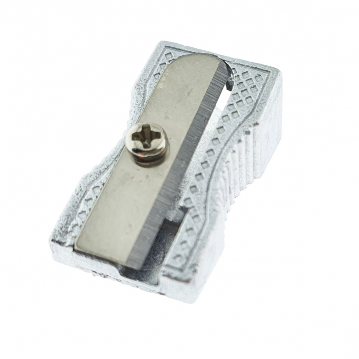 Ascutitoare creioane din aluminiu, compacta si durabila, 25x14x10 mm, argintie [3]