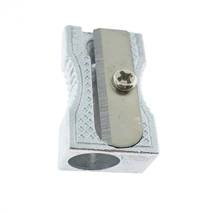 Ascutitoare creioane din aluminiu, compacta si durabila, 25x14x10 mm, argintie [6]