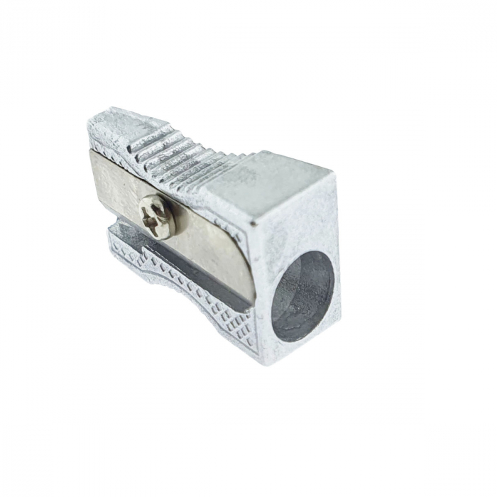 Ascutitoare creioane din aluminiu, compacta si durabila, 25x14x10 mm, argintie [7]