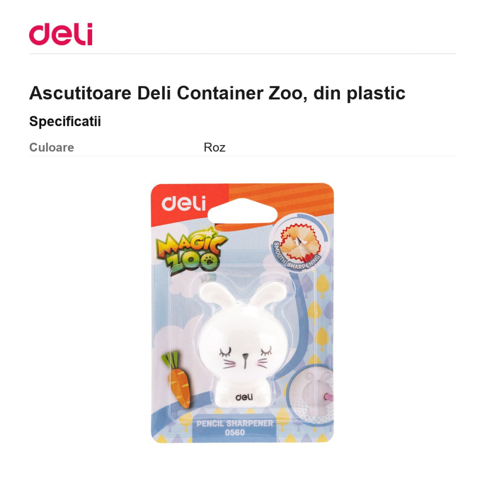 Ascutitoare Deli Container Zoo, din plastic [3]