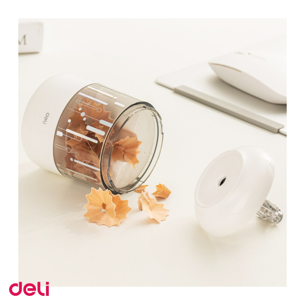 Ascutitoare Deli, din plastic, electrica 6.9-8 alba, 95x75x75 mm [5]