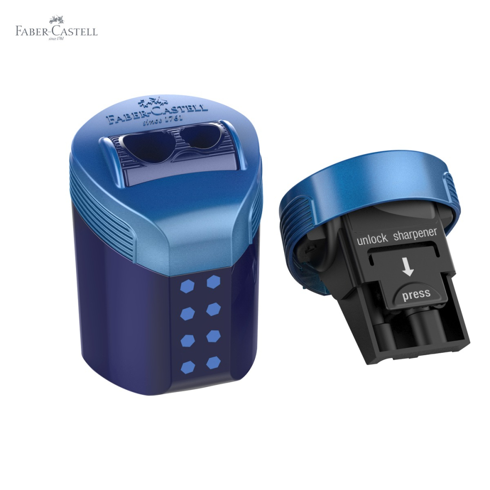 Ascutitoare dubla cu container Faber-Castell, mecanism roll, pentru creioane standard si jumbo [5]