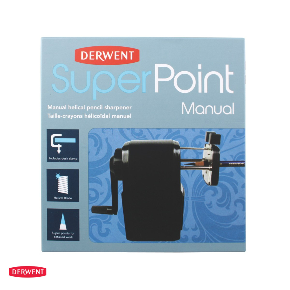 Ascutitoare manuala de birou Derwent Professional, cu clema de prindere, pentru creioane pana la 8 mm, neagra [4]