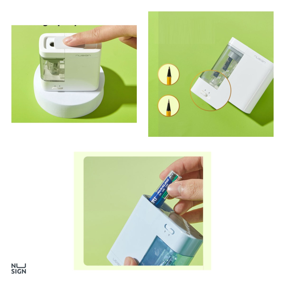 Ascutitoare Nusign Electrica Alba, din plastic, cu baza antiderapanta [4]