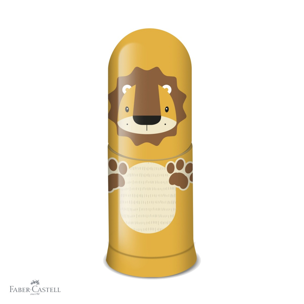 Ascutitoare simpla cu radiera Faber-Castell, model animale, pentru creioane colorate si grafit [4]