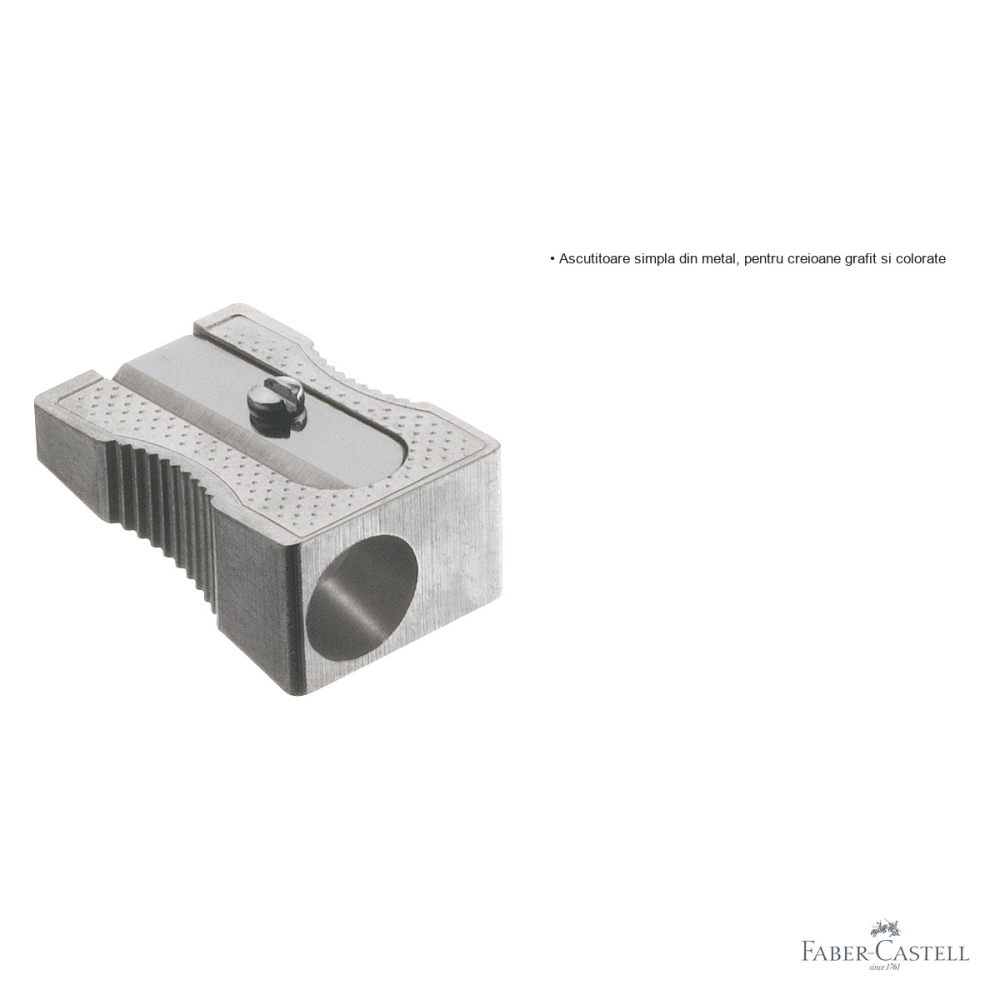 Ascutitoare simpla din metal Faber-Castell, pentru creioane grafit si colorate [3]
