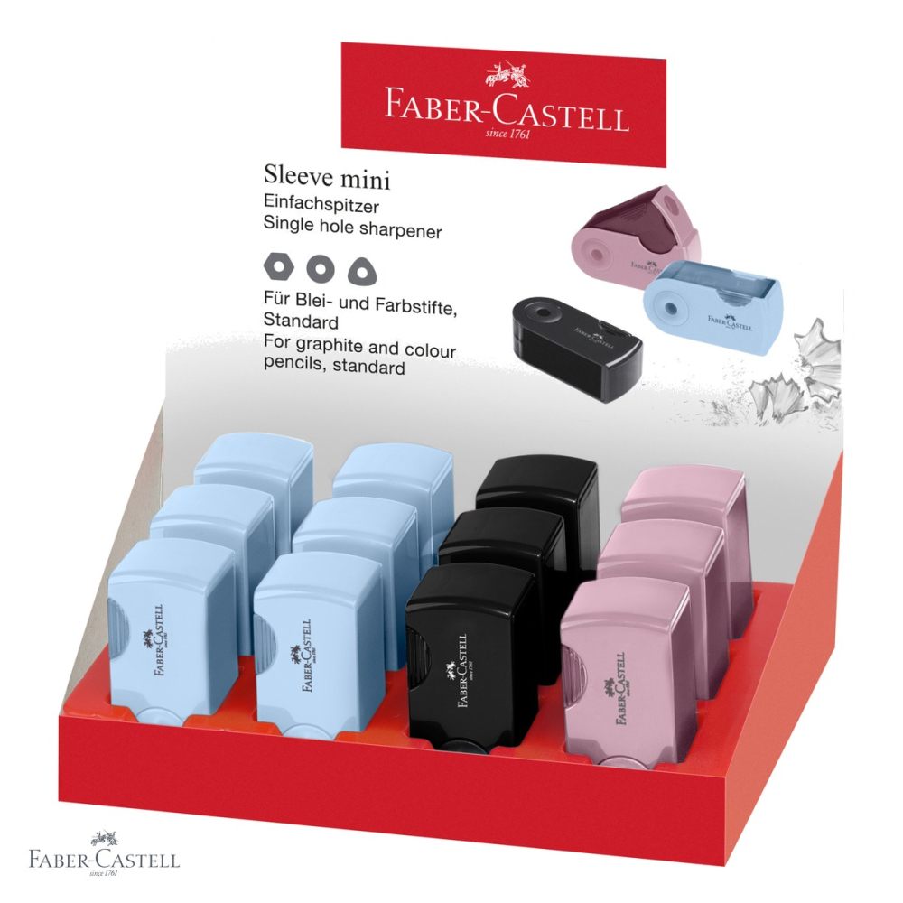 Ascutitoare simpla Faber-Castell Sleeve-Mini Harmony 2024, cu container si capac mobil din plastic, forma ergonomica [4]