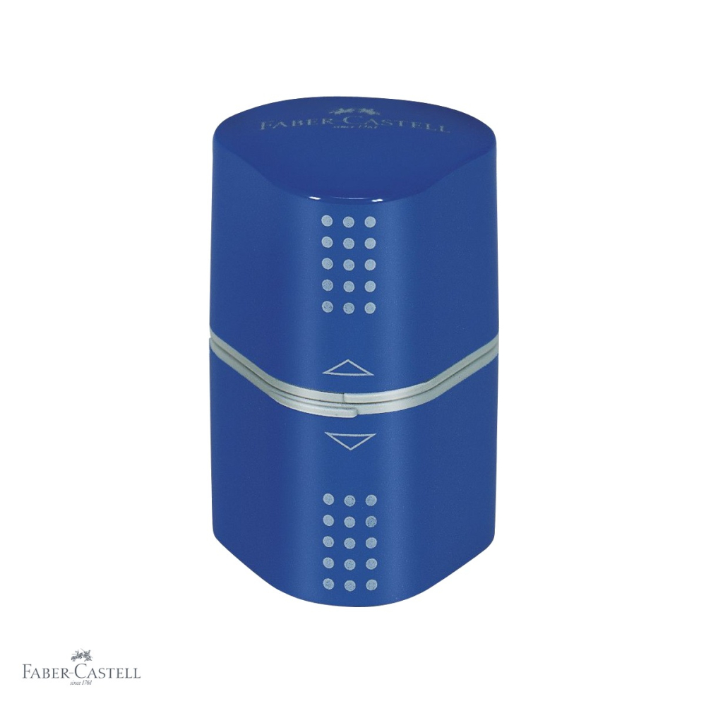 Ascutitoare tripla Faber-Castell Grip 2001, forma triunghiulara ergonomica, cu container, pentru creioane standard si Jumbo [4]