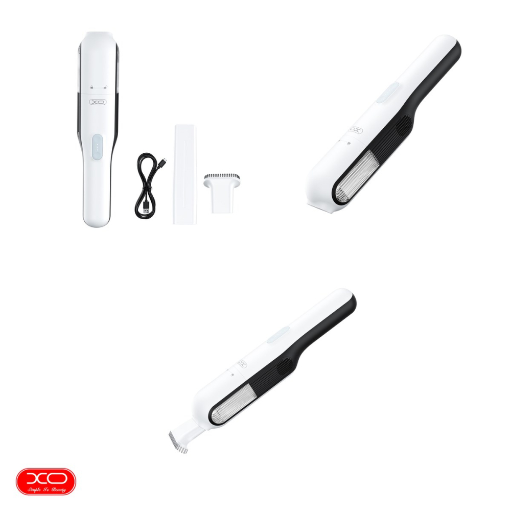 Aspirator pentru masina XO car CZ020 wireless 65W 6.7Kpa, 5000 mAh, cu accesorii, interfata USB-C, Alb [4]