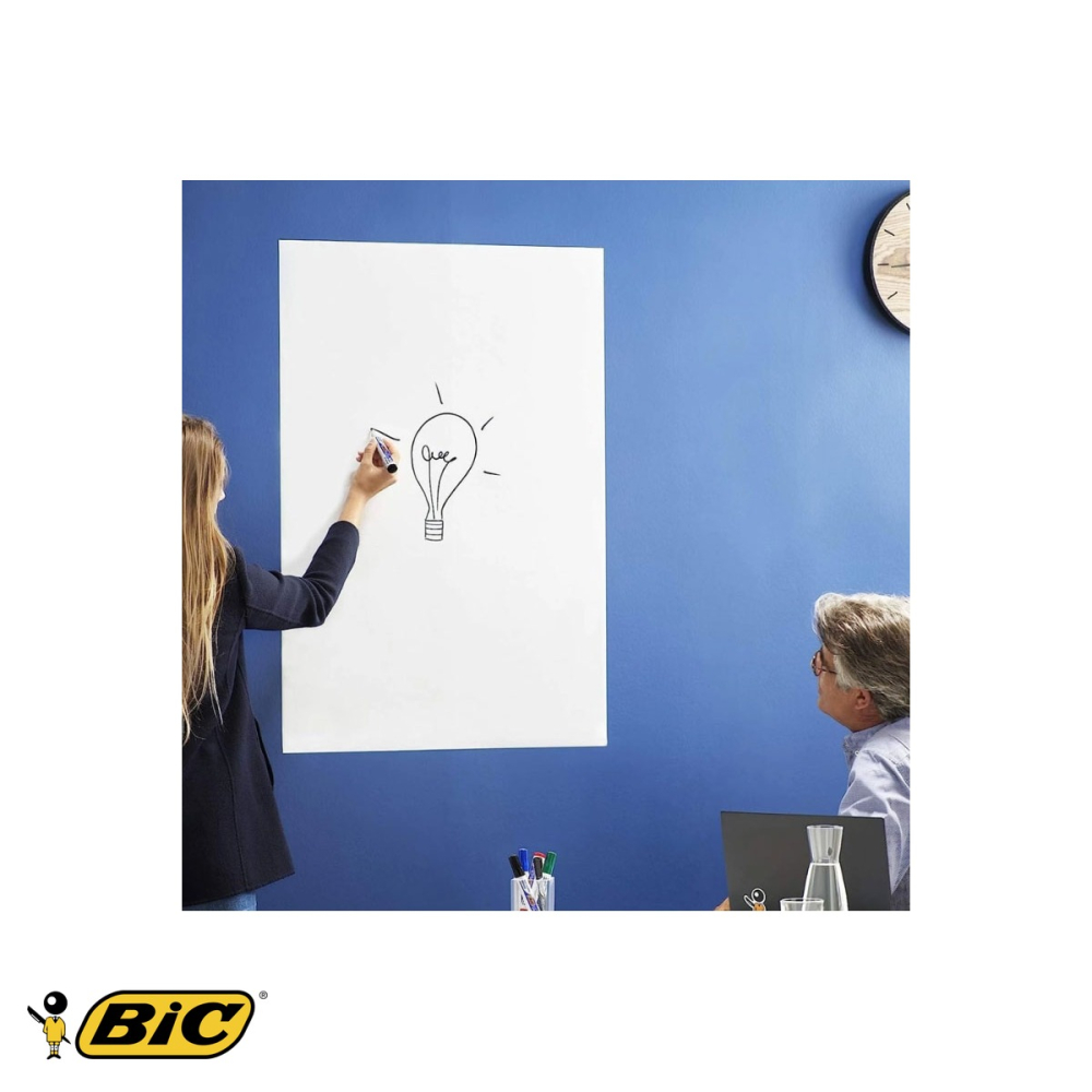 Autocolant tip tabla alba Bic Velleda, 67 x 100 cm, suprafata pentru scris si sters, pentru birou si acasa [4]