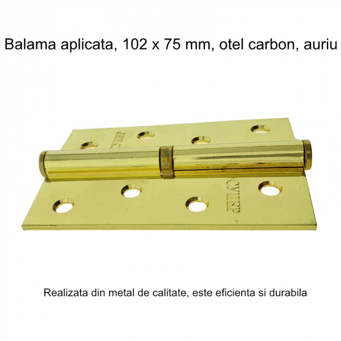 Balama aplicata, FS-65280, 102 x 75 mm, metal, auriu [6]