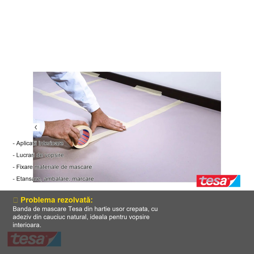BANDA ADEZIVA MASCARE HARTIE 50M*100MM TESA [2]
