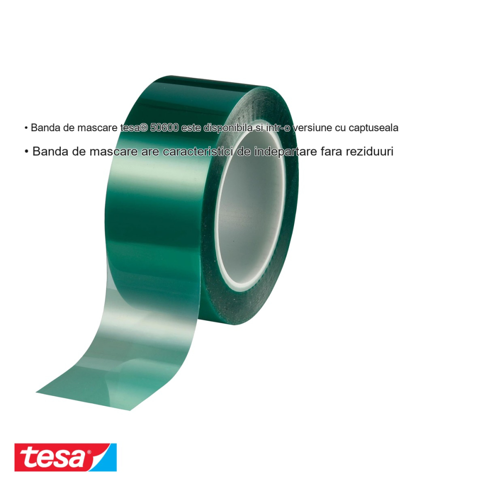 BANDA ADEZIVA MASCARE TEMP INALTE 220 GRADE 66M*50MM VERDE TESA [3]