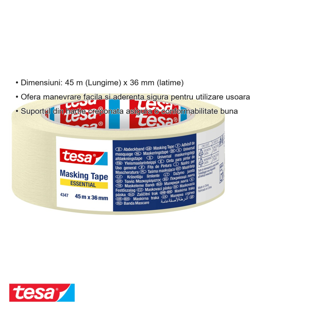 BANDA ADEZIVA MASCARE HARTIE 45M*36MM TESA [3]