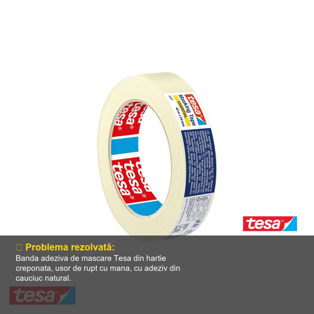 BANDA ADEZIVA MASCARE HARTIE 45M*24MM TESA [4]