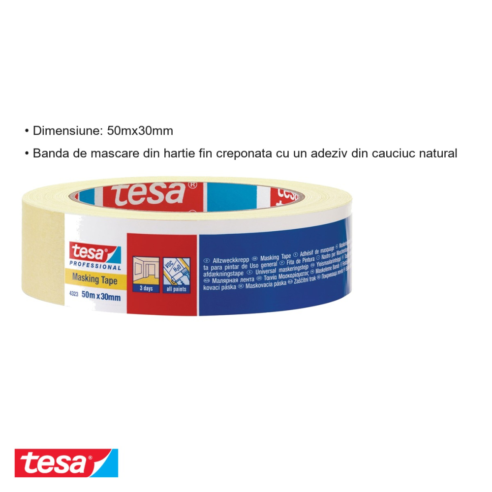 BANDA ADEZIVA MASCARE HARTIE 50M*30MM TESA [3]
