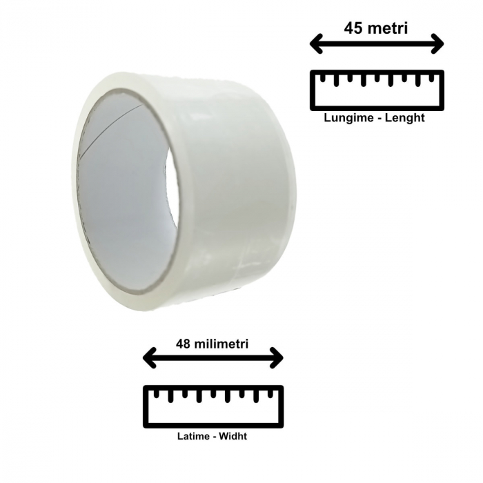Banda adeziva tip scotch, 48 mm x 45 m, Nova Roll Acril T35048, transparenta [4]