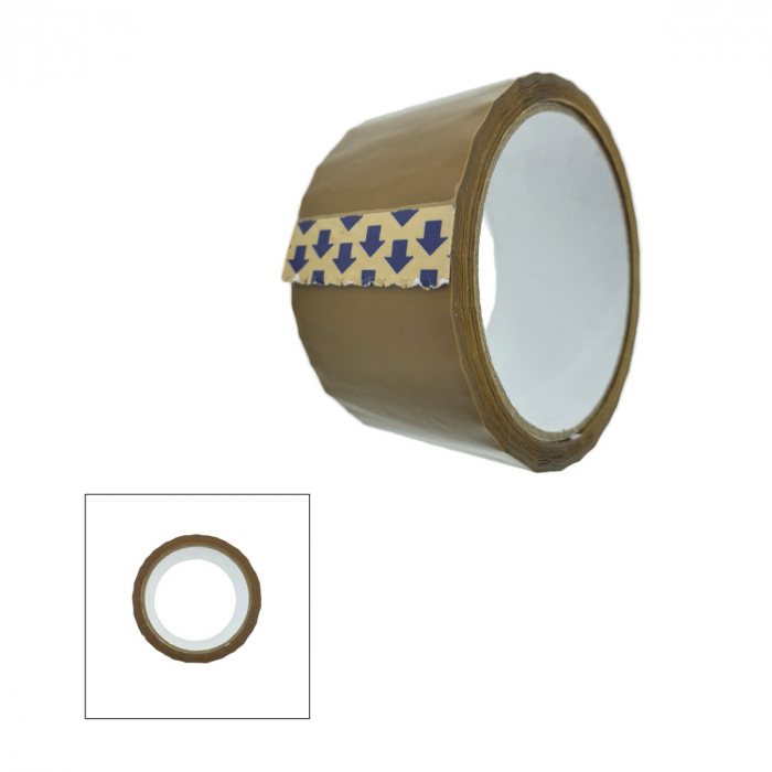 Banda adeziva tip scotch, 48 mm x 54 m, uz universal, maro mat [2]