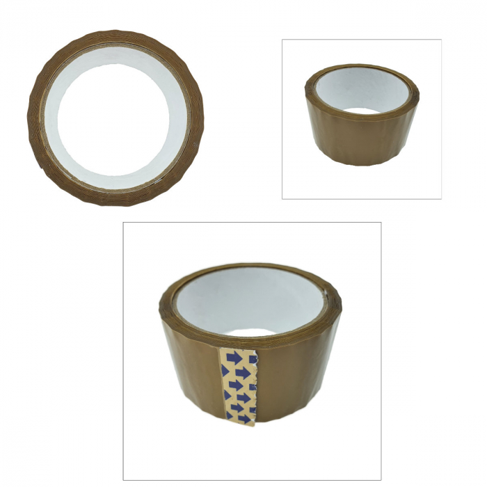Banda adeziva tip scotch, 48 mm x 54 m, uz universal, maro mat [4]