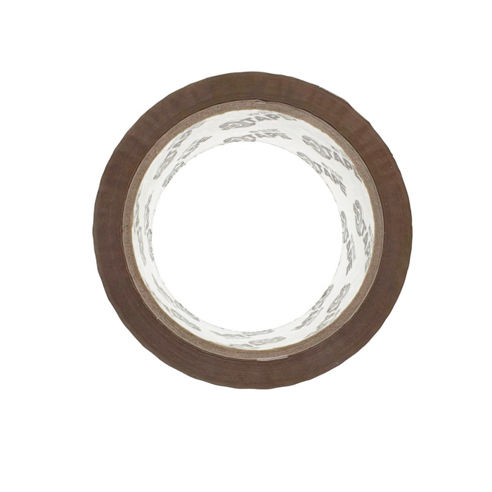 Banda adeziva tip scotch, 48 mm x 66 m, silentioasa, Be Tape Silent, solvent, maro mat [2]