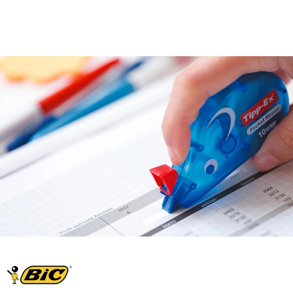 Banda corectoare Bic Tipp-Ex Pocket Mouse, 4.2 mm x 10 m, corectie instantanee, design ergonomic compact [4]